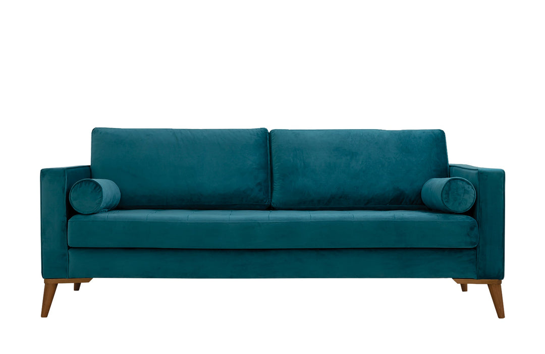 Midtown Sectional Sofa - Turquoise - Velvet