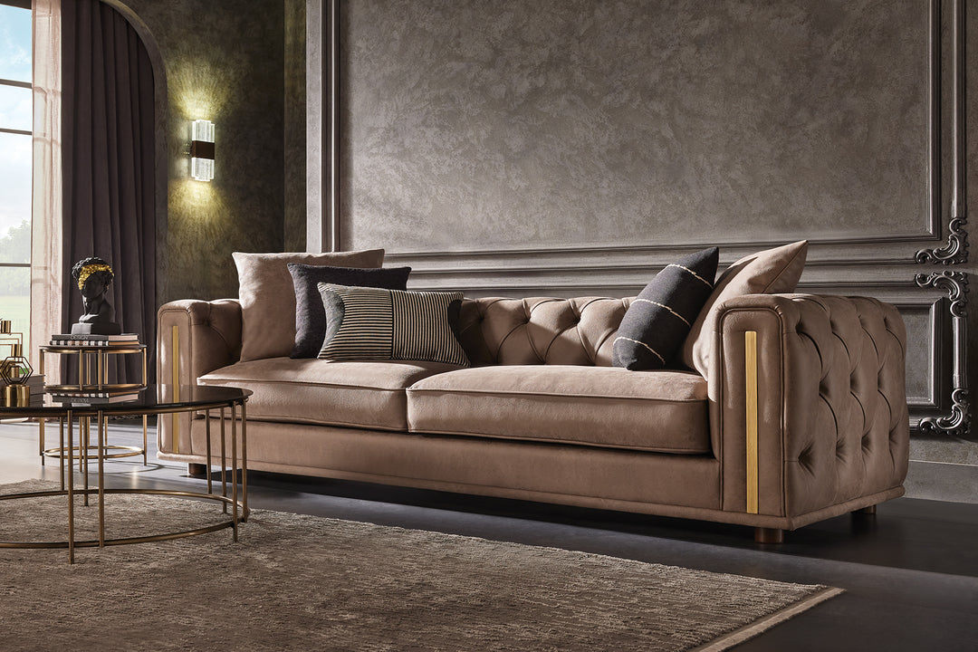 Sirona- 3.5 Seat Sofa - 11505 Dark Taupe by Enza Home