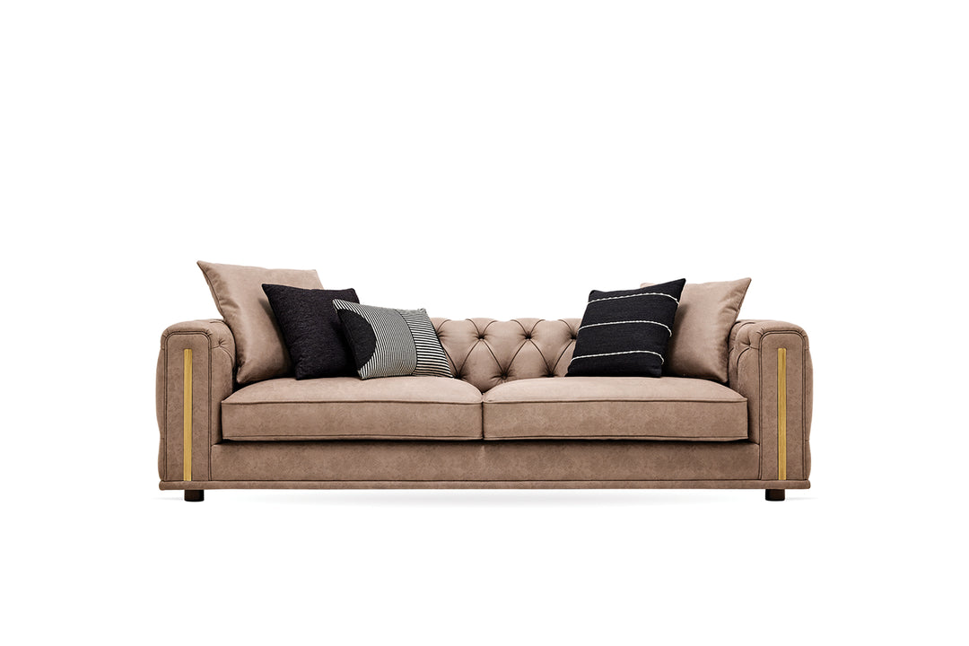 Sirona- 3.5 Seat Sofa - 11505 Dark Taupe by Enza Home