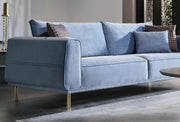 Merida 3 Seater Sofa Light Blue
